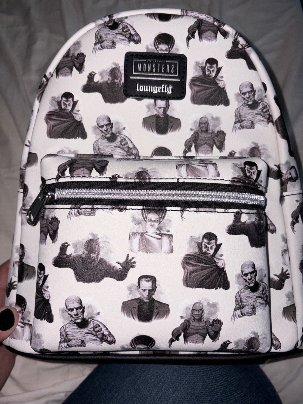 Loungefly universal monsters aop print mini backpack